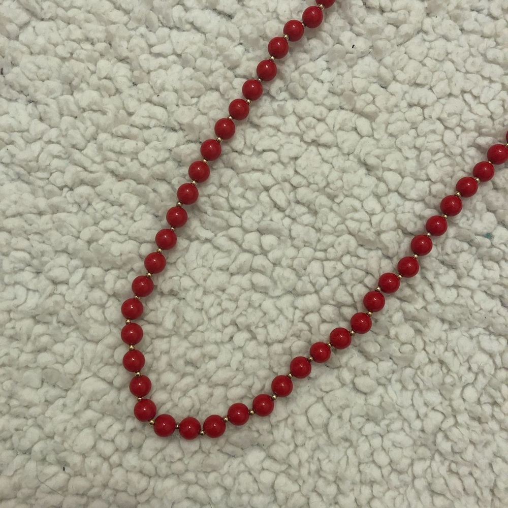 Red Beaded Necklace